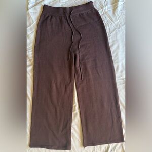 Brown super soft wide leg lounge pants